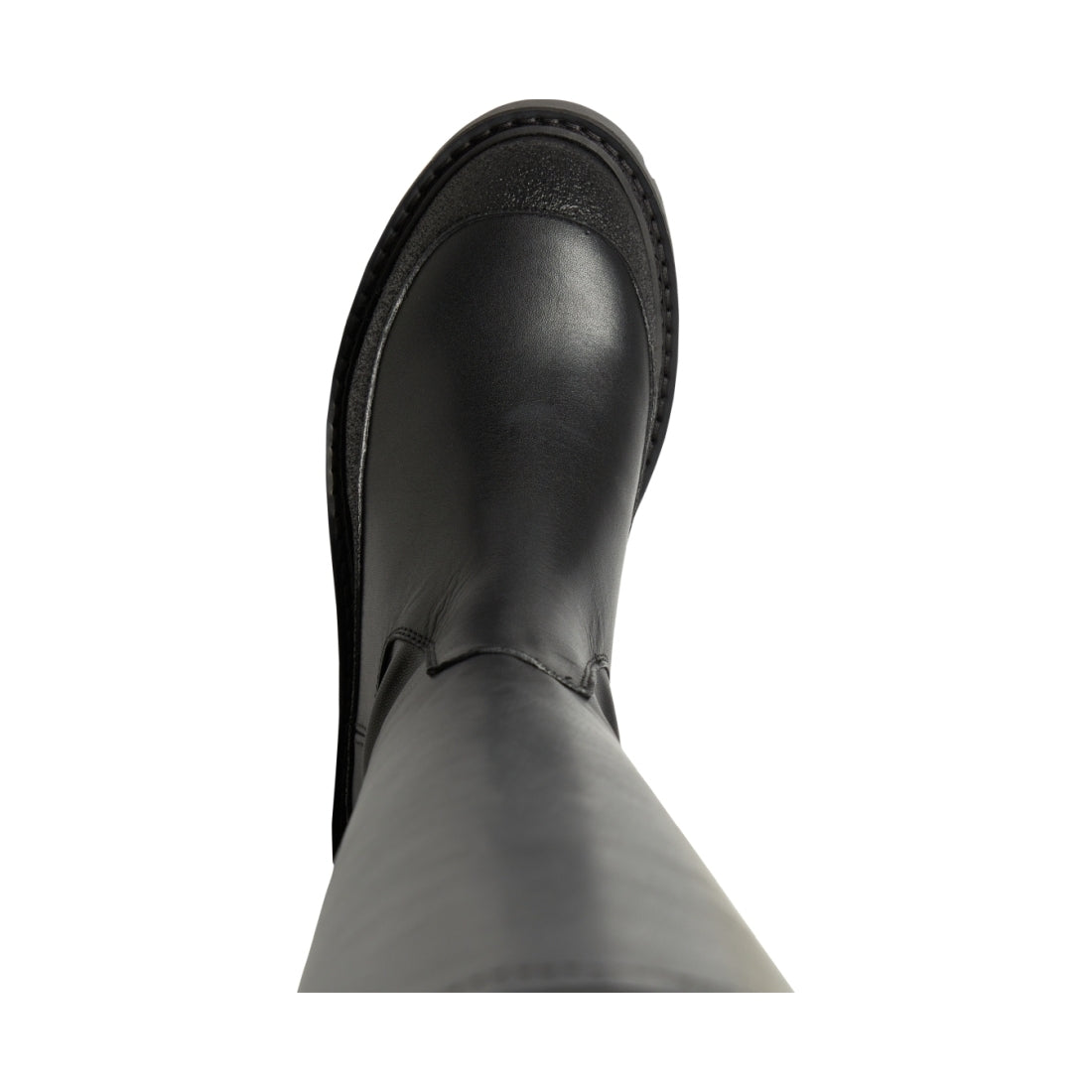 Calvin Klein womens Black combat knee boot | Vilbury London
