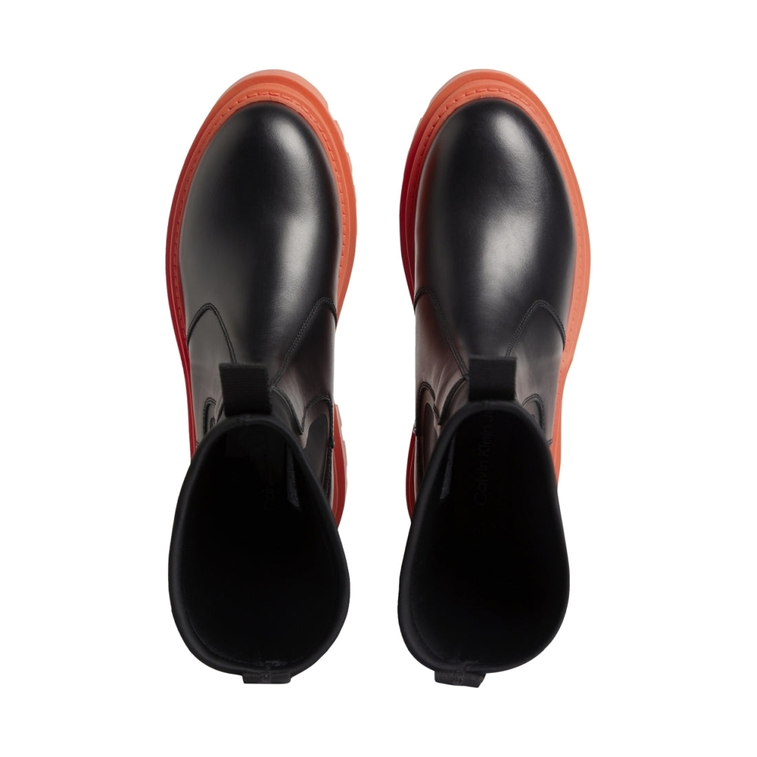 Calvin Klein womens Black flatform high chelsea boot | Vilbury London