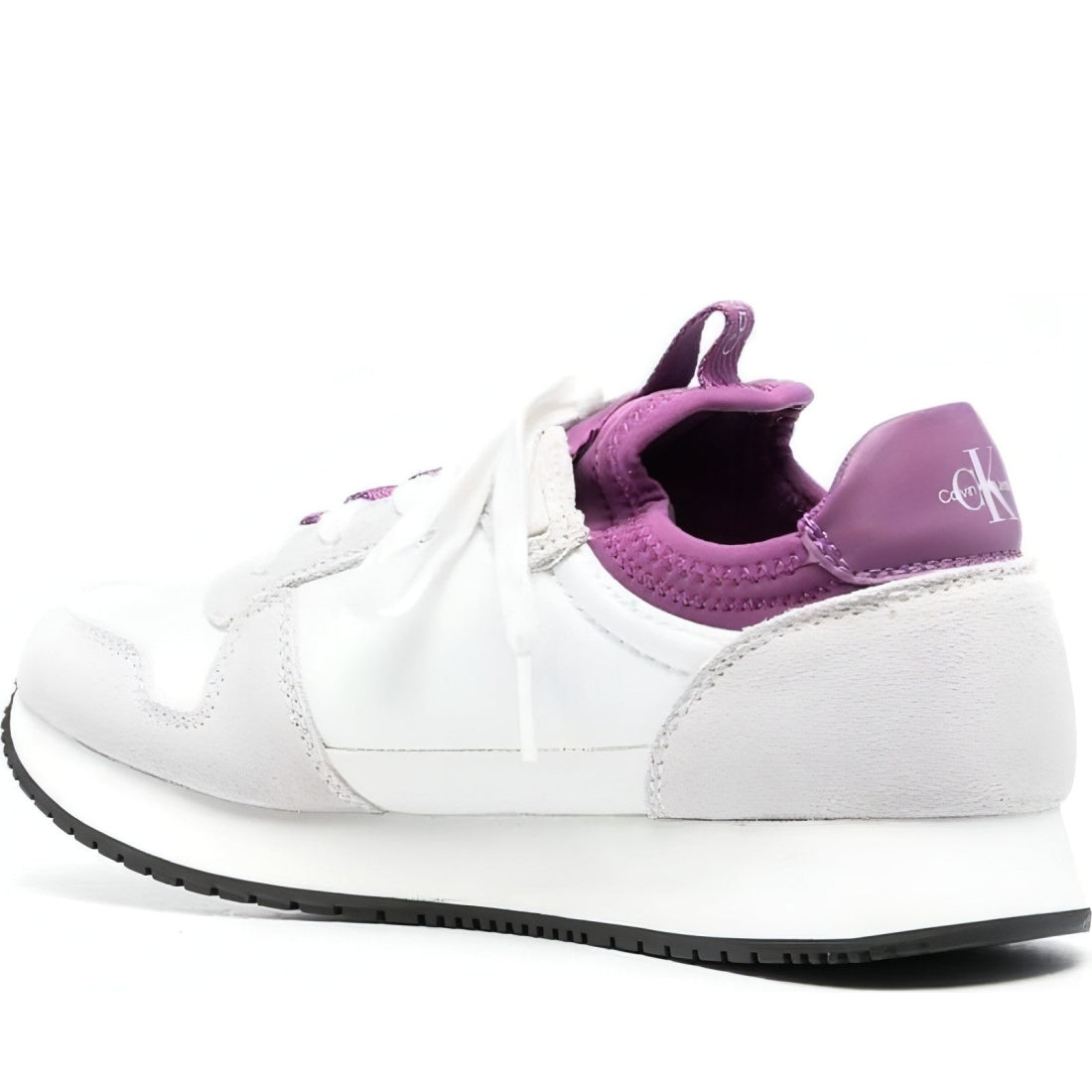 CALVIN KLEIN JEANS womens white, grey, amethyst solaceup ny-lth w trainers | Vilbury London
