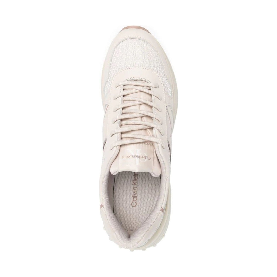 CALVIN KLEIN JEANS womens eggshell, ginger snap chunky sneaker ribbon w | Vilbury London