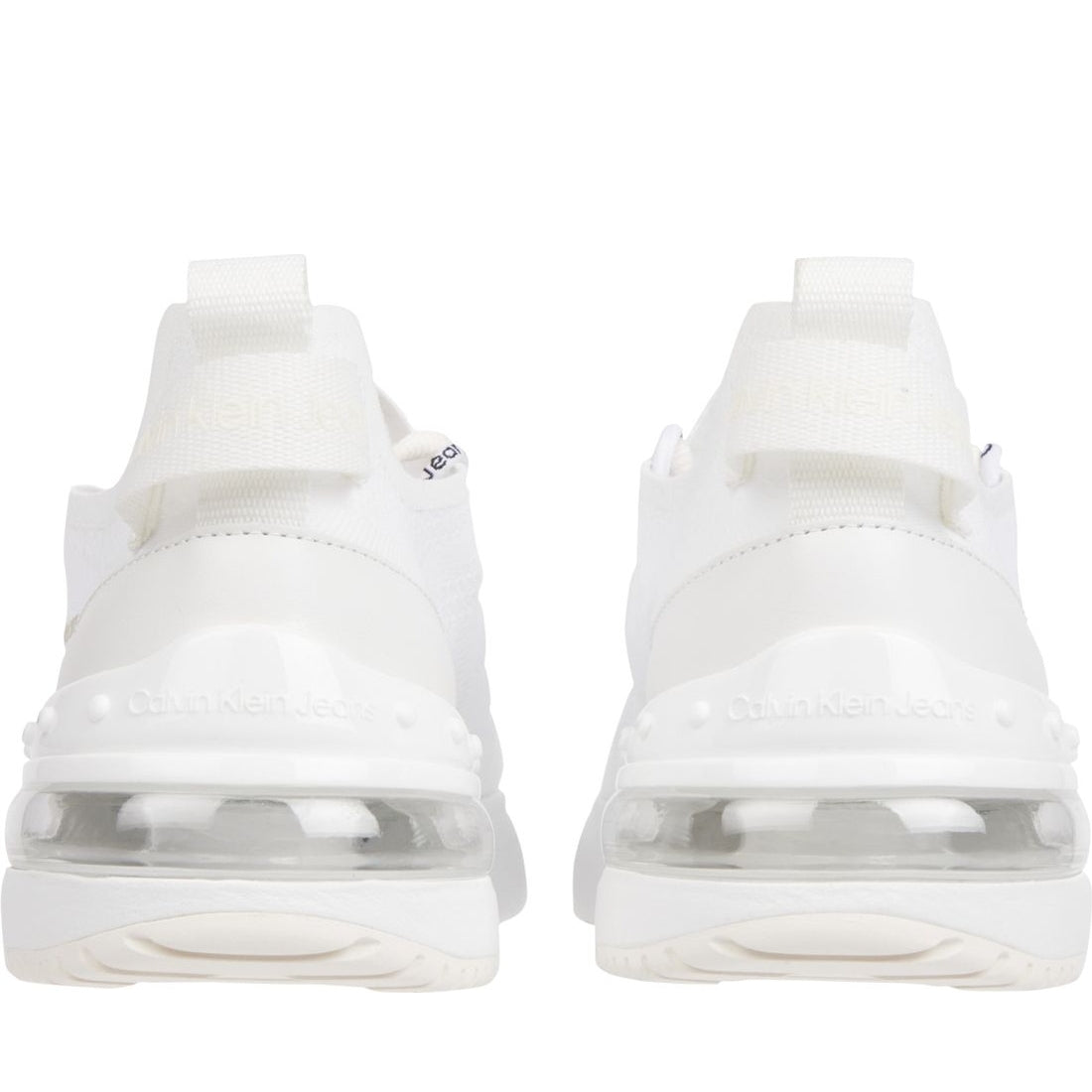 Calvin Klein Jeans womens triple white sporty run comfair sport shoe | Vilbury London