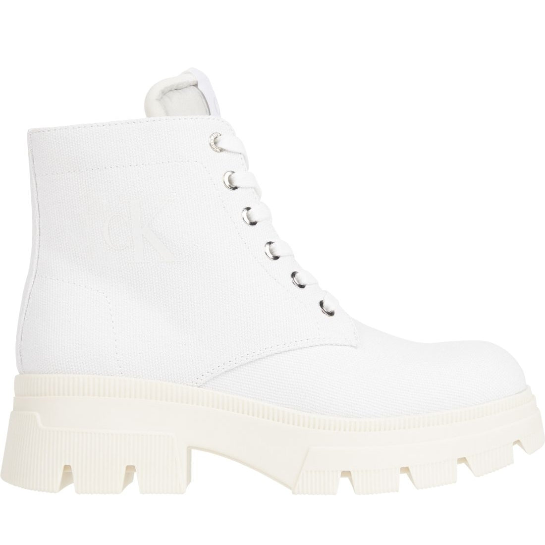 Calvin Klein Jeans womens white chunky boot | Vilbury London