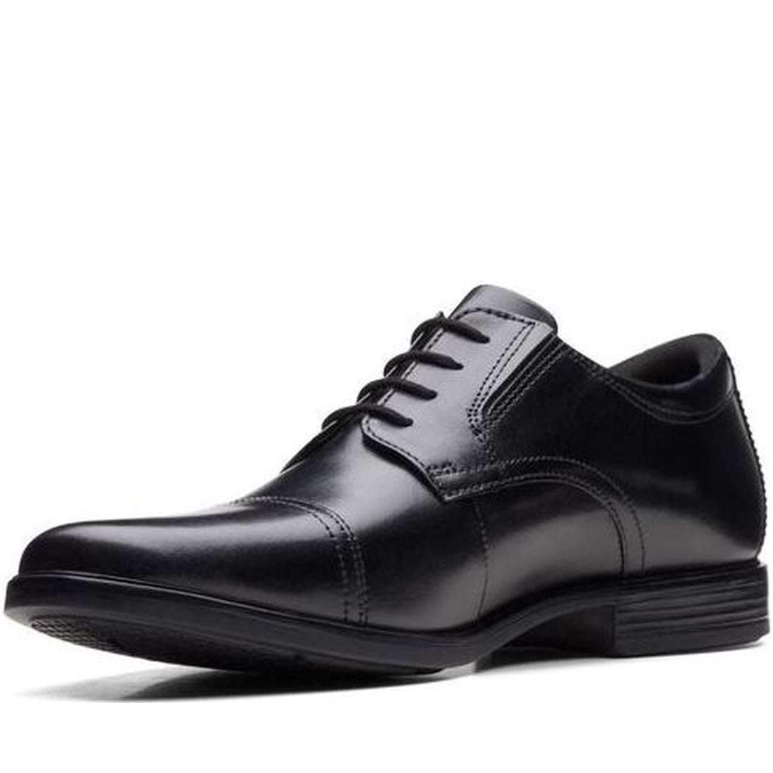 Clarks mens Black howard cap formal | Vilbury London