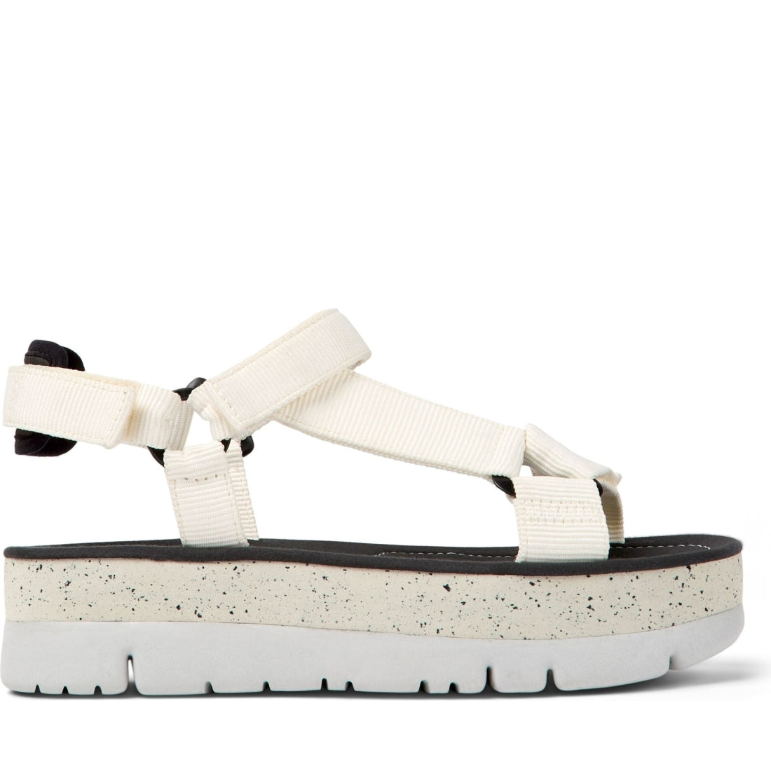 CAMPER womens white natural oruga up sandals | Vilbury London