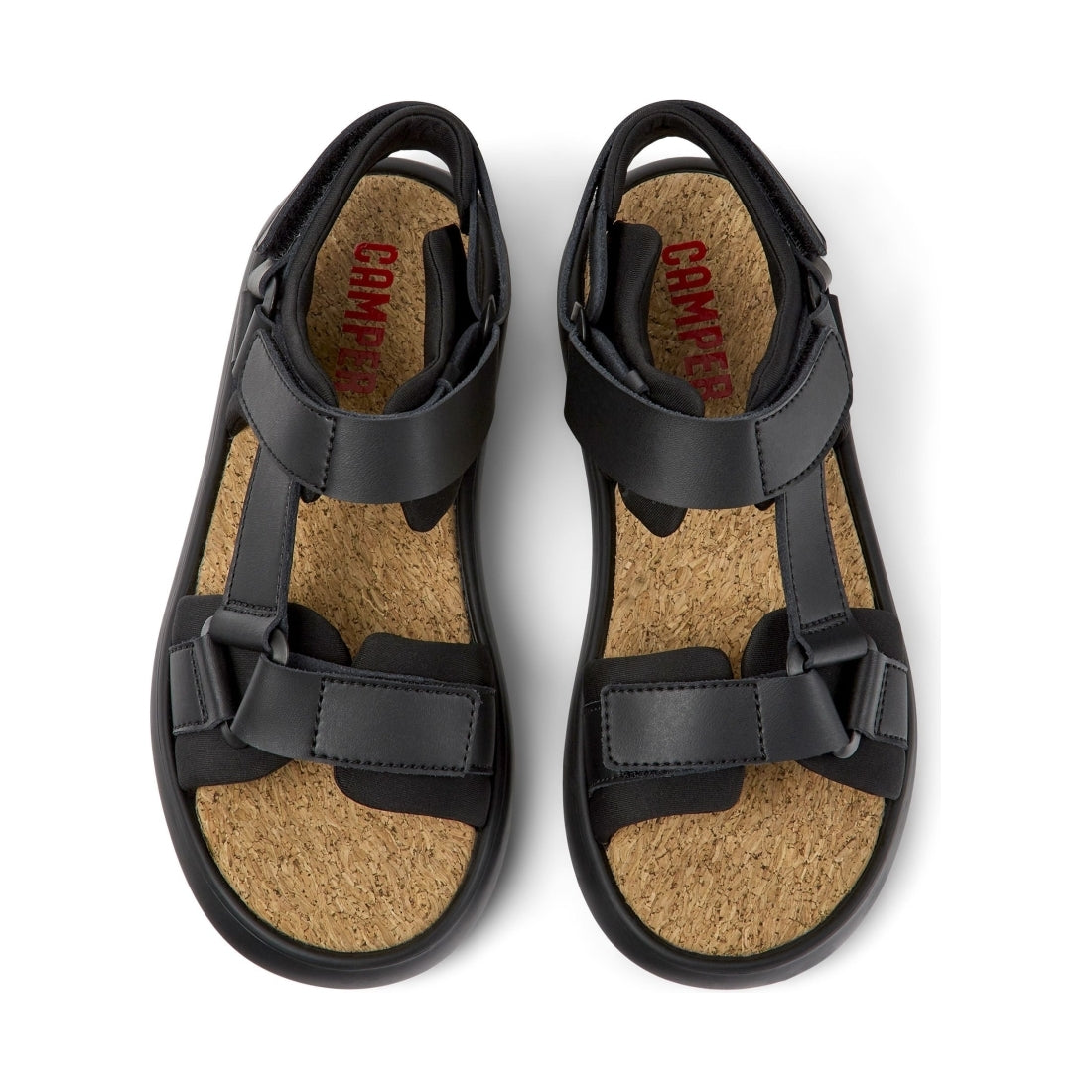 CAMPER womens black casual open sandals | Vilbury London