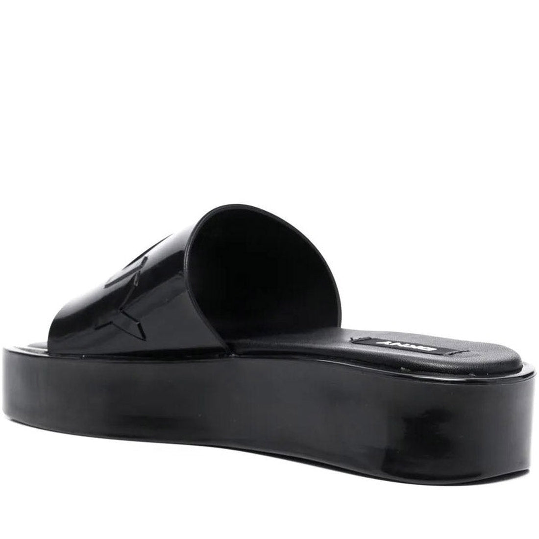 DKNY Womens Black laren slippers | Vilbury London