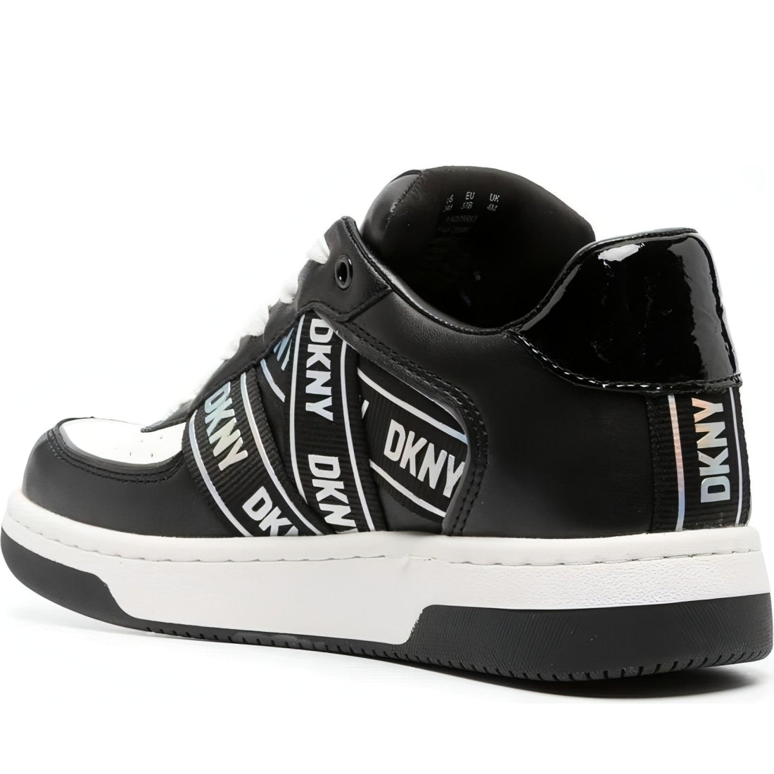 DKNY womens white, black olicia shoes | Vilbury London