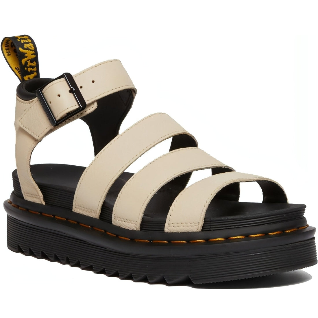 Dr. Martens womens parchment beige blaire parchment pisa sandals | Vilbury London