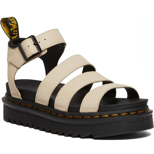 Dr. Martens womens parchment beige blaire parchment pisa sandals | Vilbury London