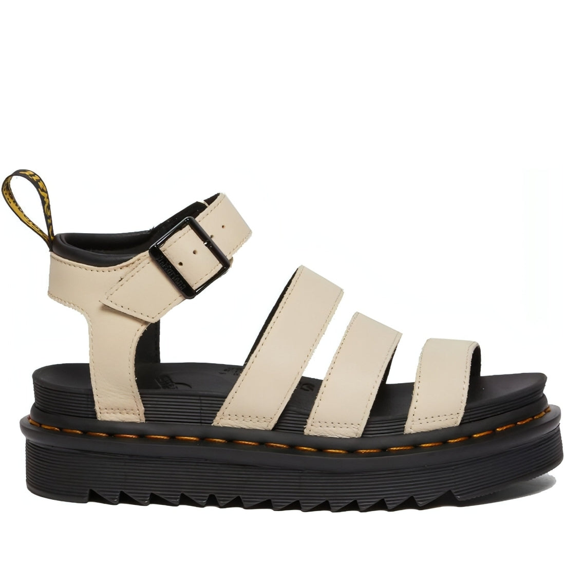 Dr. Martens womens parchment beige blaire parchment pisa sandals | Vilbury London
