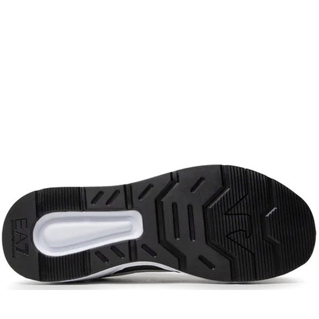 EA7 Mens opt white black casual closed sneaker | Vilbury London