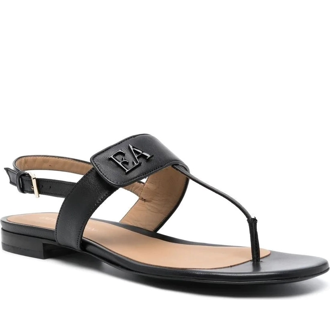 Emporio Armani womens nero casual sandal | Vilbury London