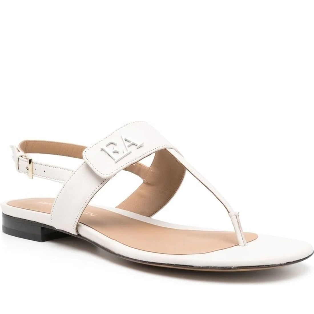 Emporio Armani womens avorio casual sandal | Vilbury London