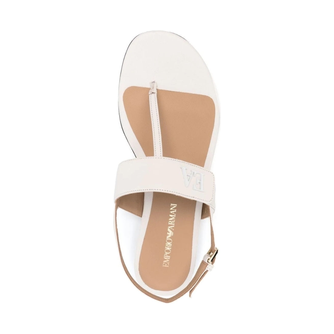 Emporio Armani womens avorio casual sandal | Vilbury London