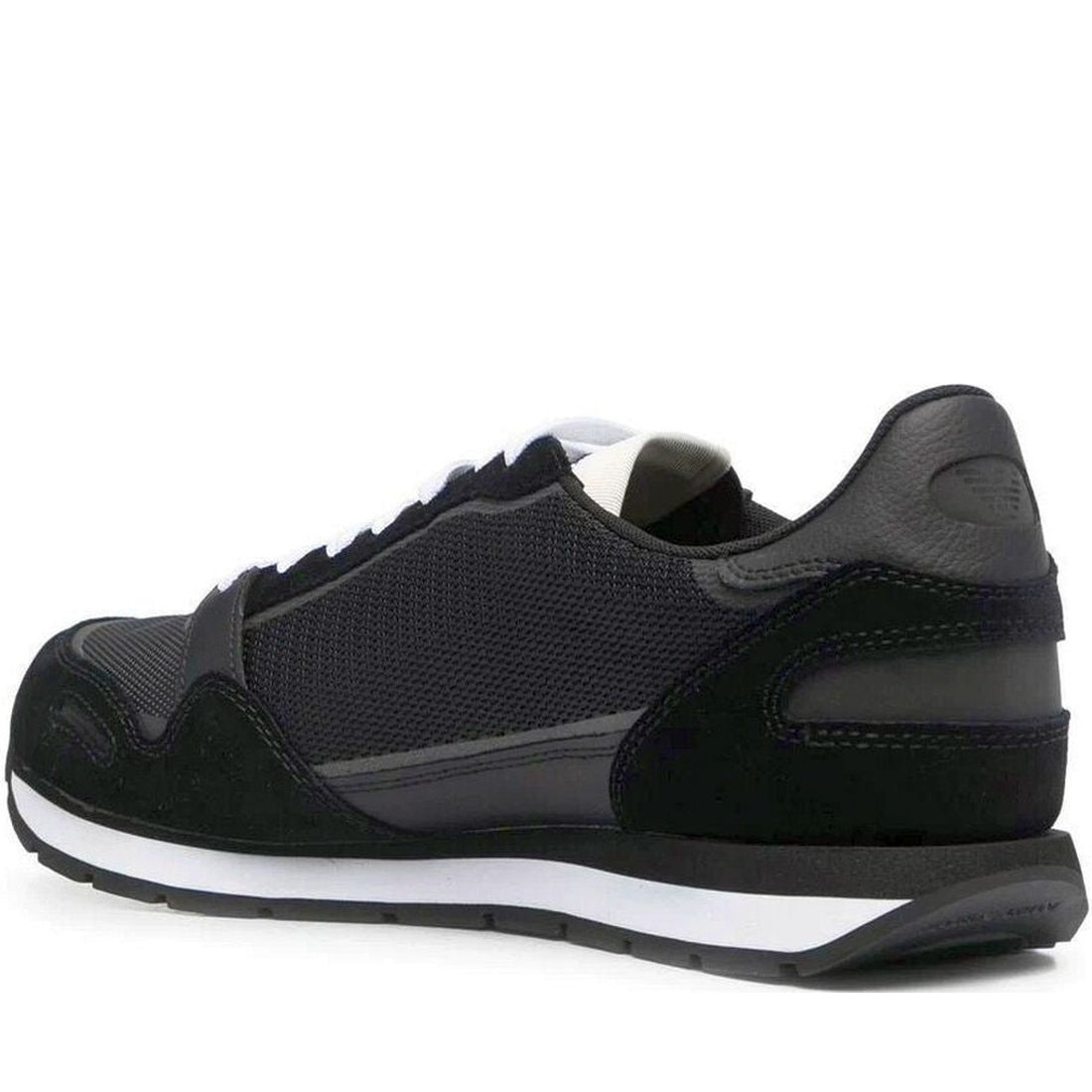 Emporio Armani mens black casual sneaker | Vilbury London