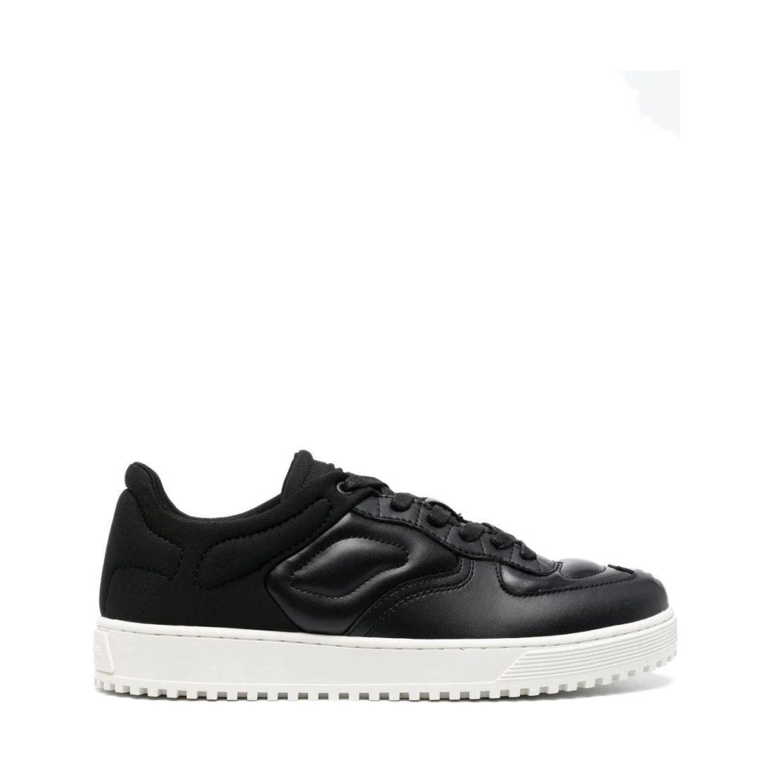 Emporio Armani mens black, black, black casual sneaker | Vilbury London