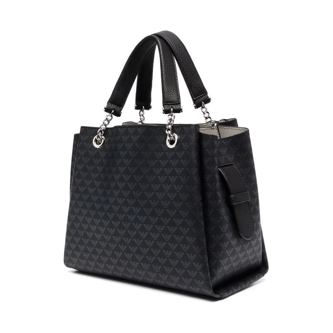 Emporio Armani womens nero shopping bag | Vilbury London