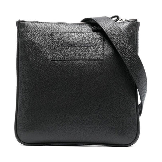 Emporio Armani mens magnet grey casual messenger bag | Vilbury London