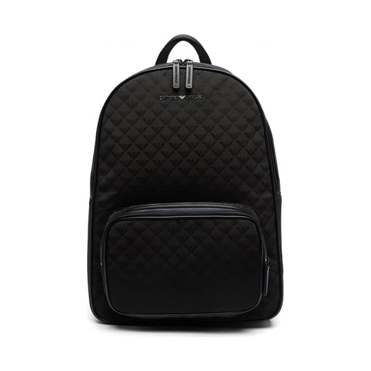 Emporio Armani mens black, black, black casual backpack | Vilbury London