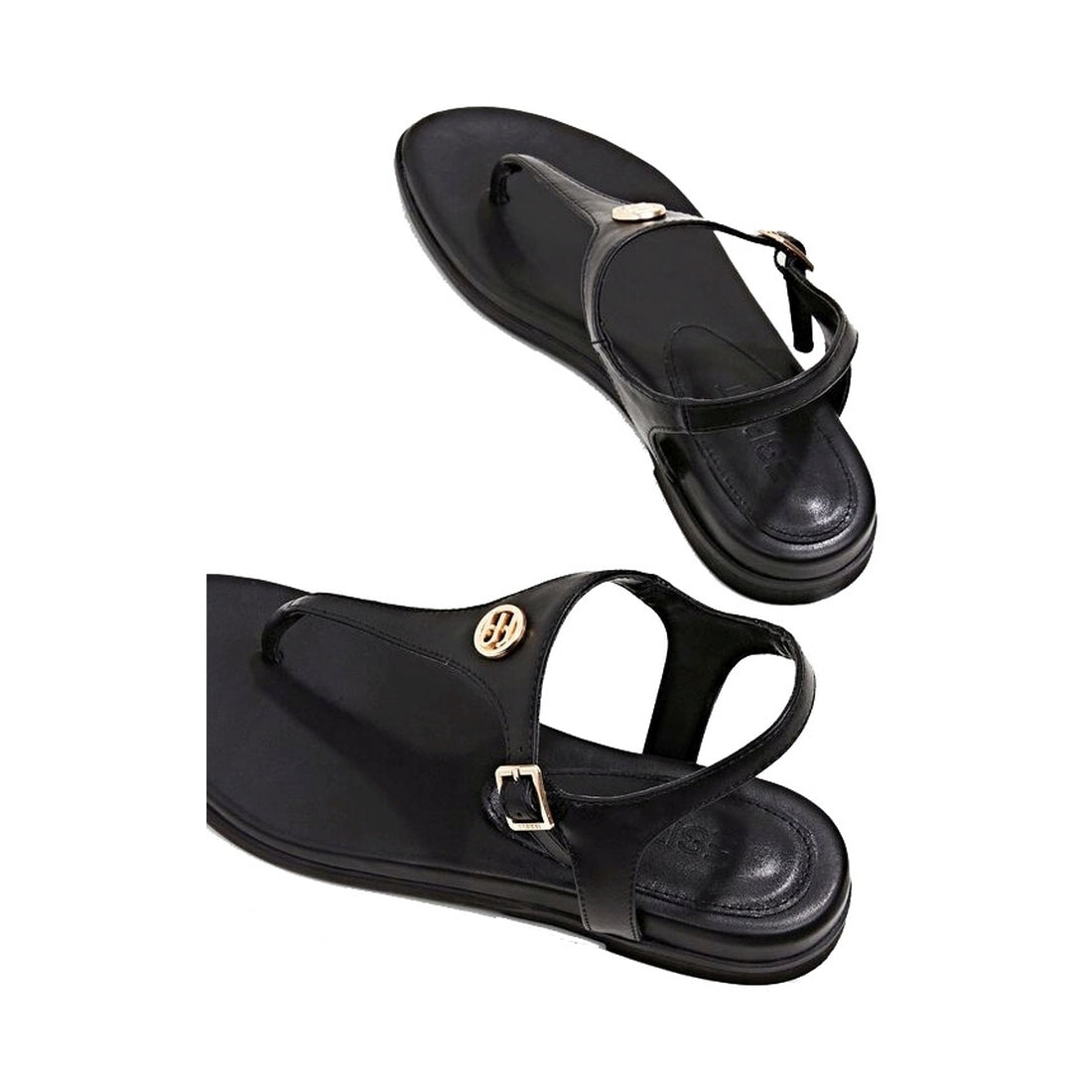 Esprit Womens black casual open sandals | Vilbury London