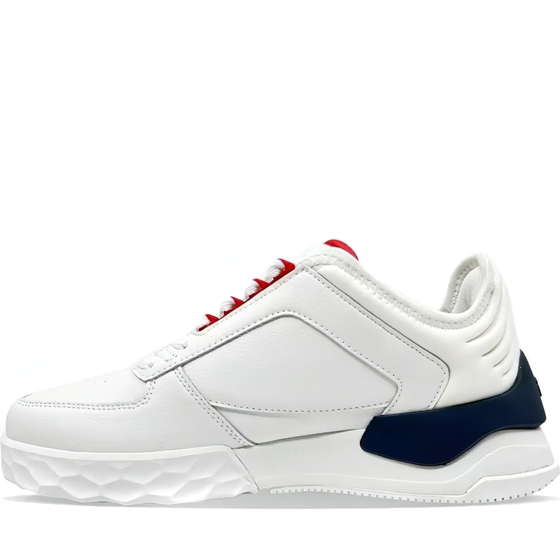 FILA mens white red modern trainers | Vilbury London