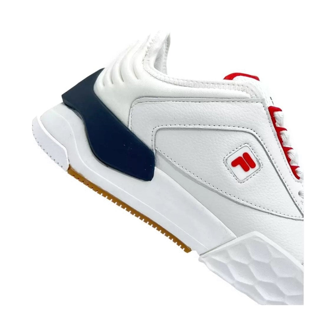 FILA mens white red modern trainers FFM0216.13041 Vilbury London