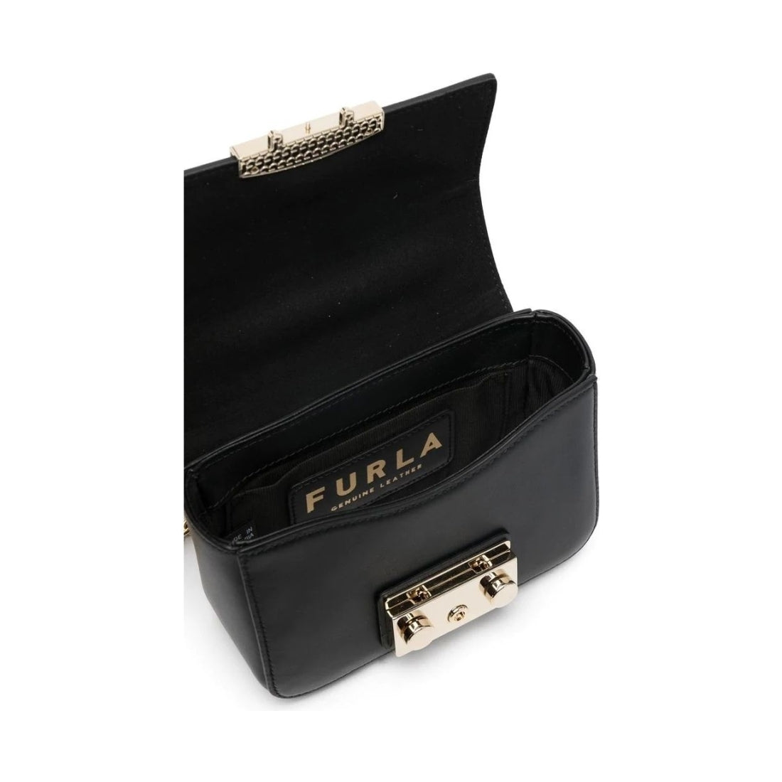 FURLA womens nero metropolis mini crossbody | Vilbury London