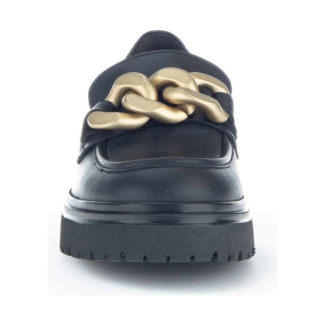 Gabor womens schwarz gold matt casual closed loafers | Vilbury London