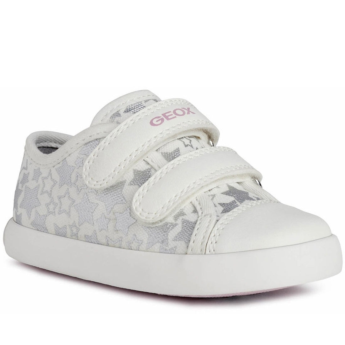 Geox Girls Optic White gisli shoes | Vilbury London