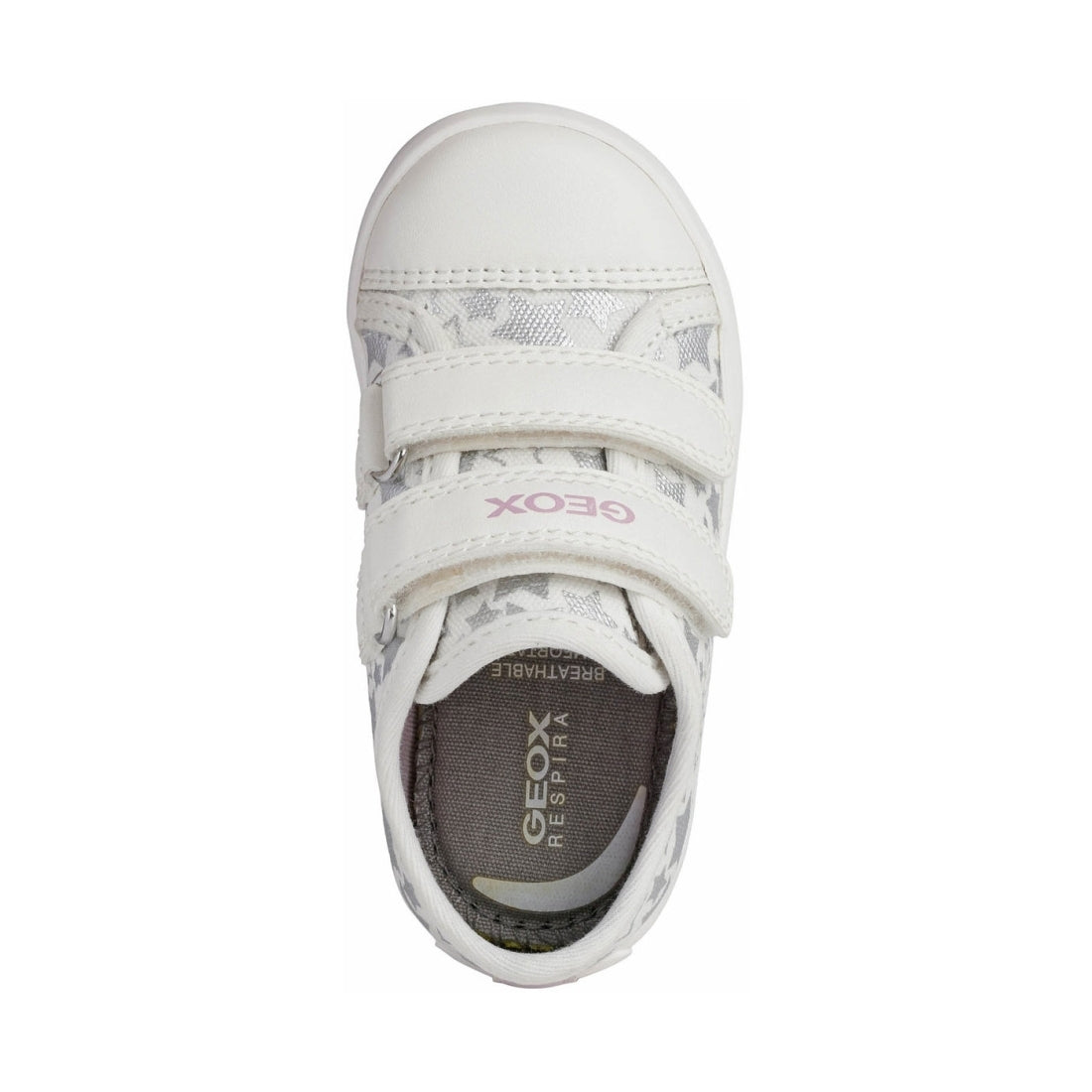 Geox Girls Optic White gisli shoes | Vilbury London