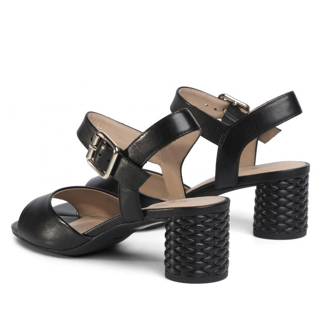 Geox Womens black elegant open sandals | Vilbury London