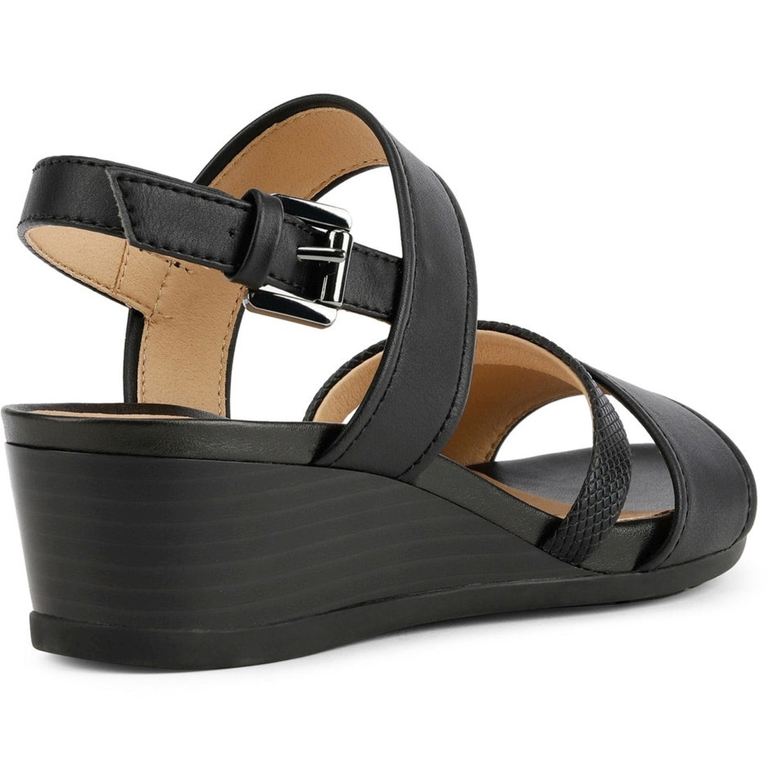 Geox Womens Black marykarmen sandals | Vilbury London