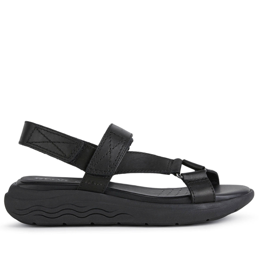 Geox Womens Black spherica ec5w sandals | Vilbury London