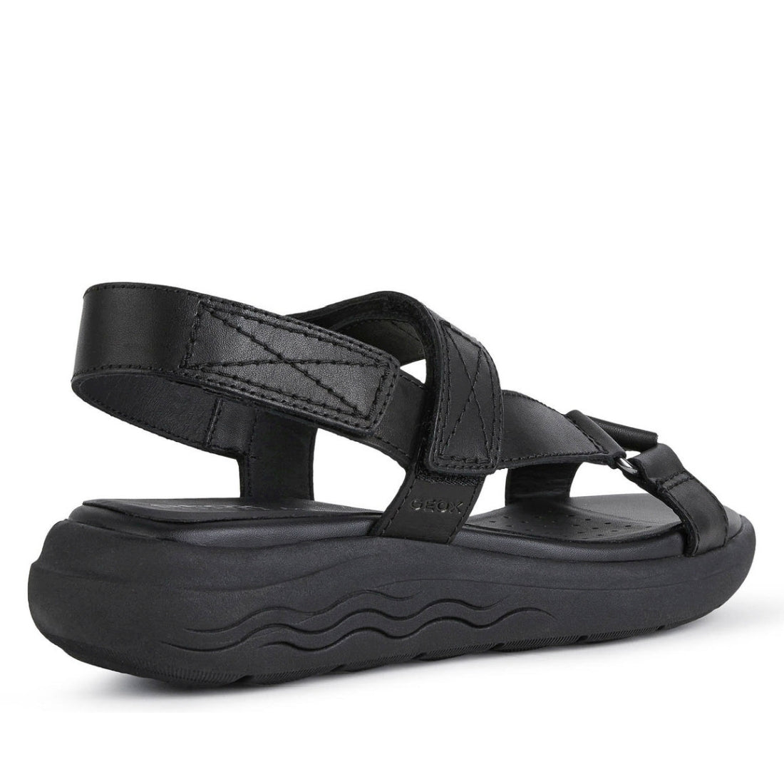 Geox Womens Black spherica ec5w sandals | Vilbury London