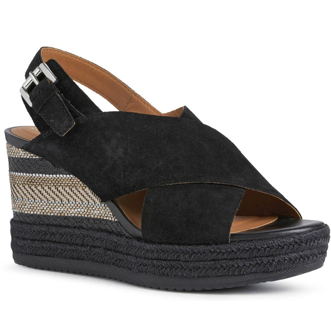 Geox Womens Black ponza sandals | Vilbury London