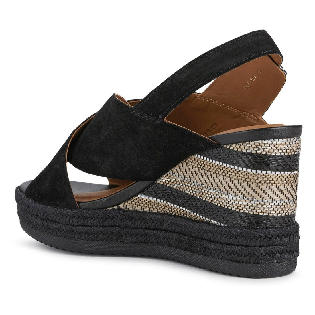 Geox Womens Black ponza sandals | Vilbury London