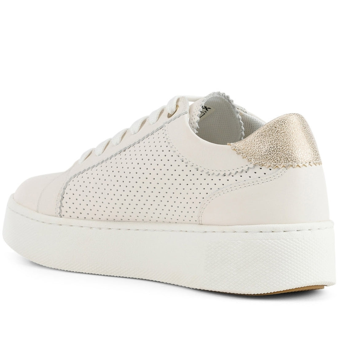Geox Womens Off White skyely shoes | Vilbury London