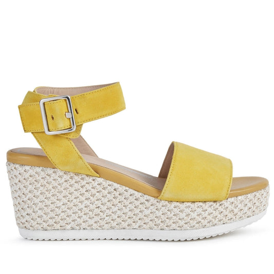 Geox Womens Dk Yellow lipari sandals | Vilbury London