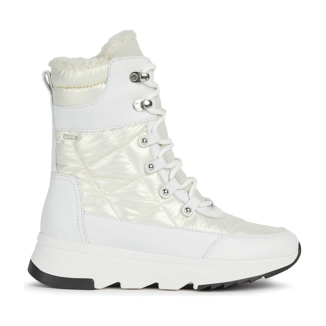 Geox womens White Off White falena abx booties | Vilbury London