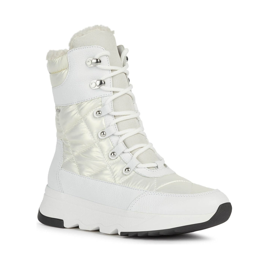 Geox womens White Off White falena abx booties | Vilbury London