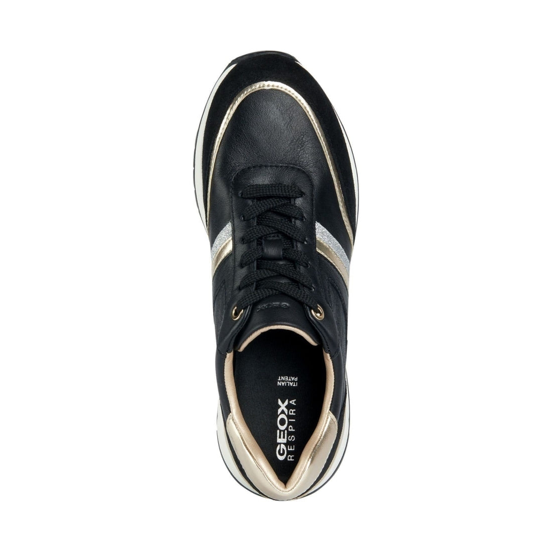 Geox womens black desya sport shoes | Vilbury London