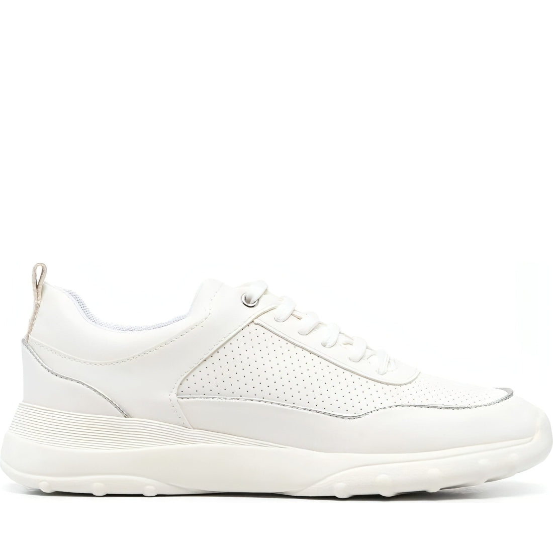 Geox womens off white alleniee sport shoes | Vilbury London