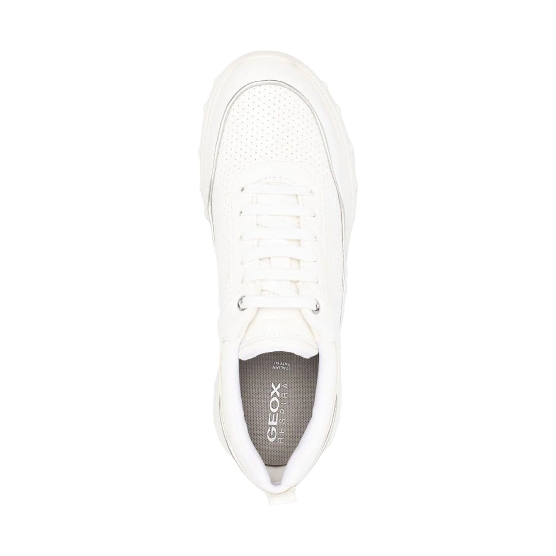 Geox womens off white alleniee sport shoes | Vilbury London