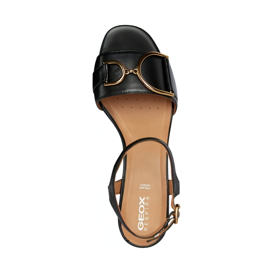 Geox womens black new eraklia 50 sandals | Vilbury London