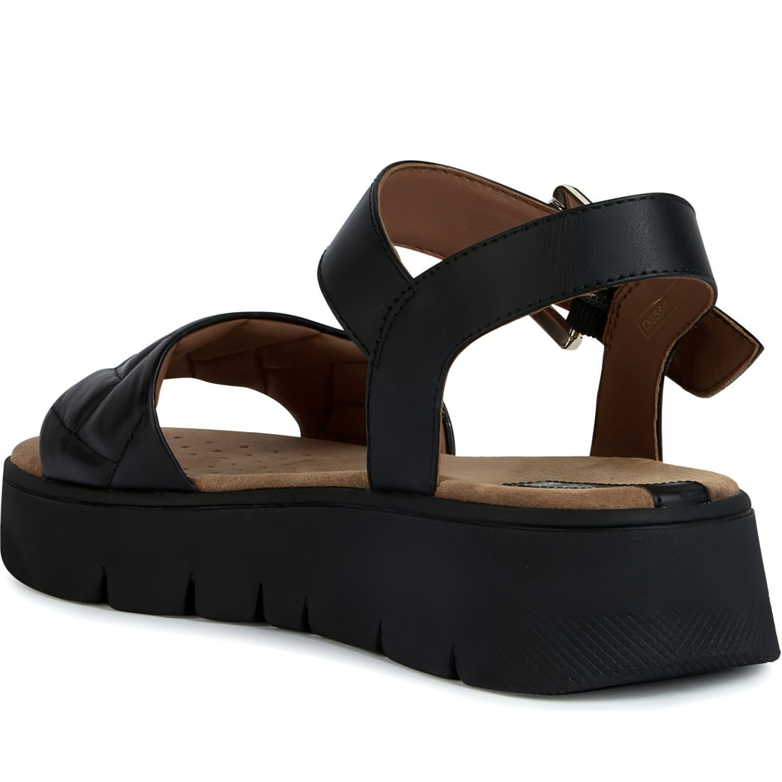 Geox womens black dandra 40 sandals | Vilbury London