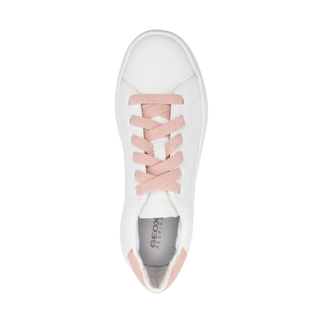 Geox womens white, nude spherica sport shoes | Vilbury London