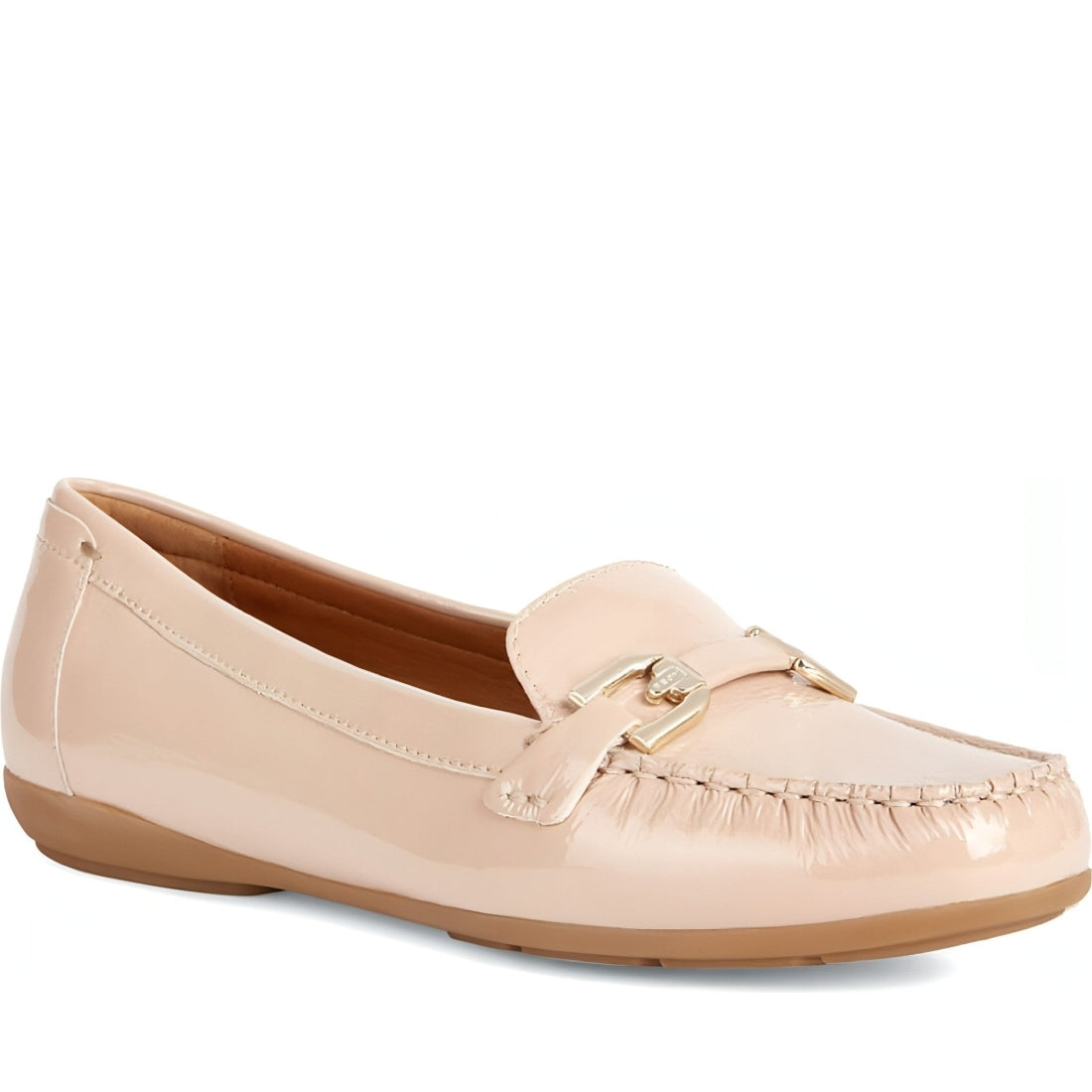 Geox womens nude annytah moccasins | Vilbury London