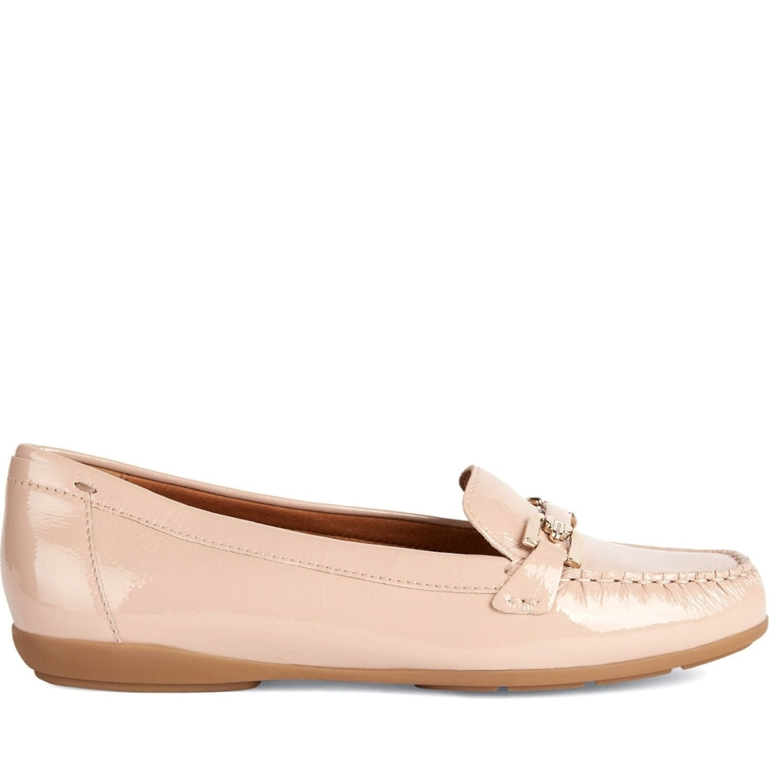 Geox womens nude annytah moccasins | Vilbury London