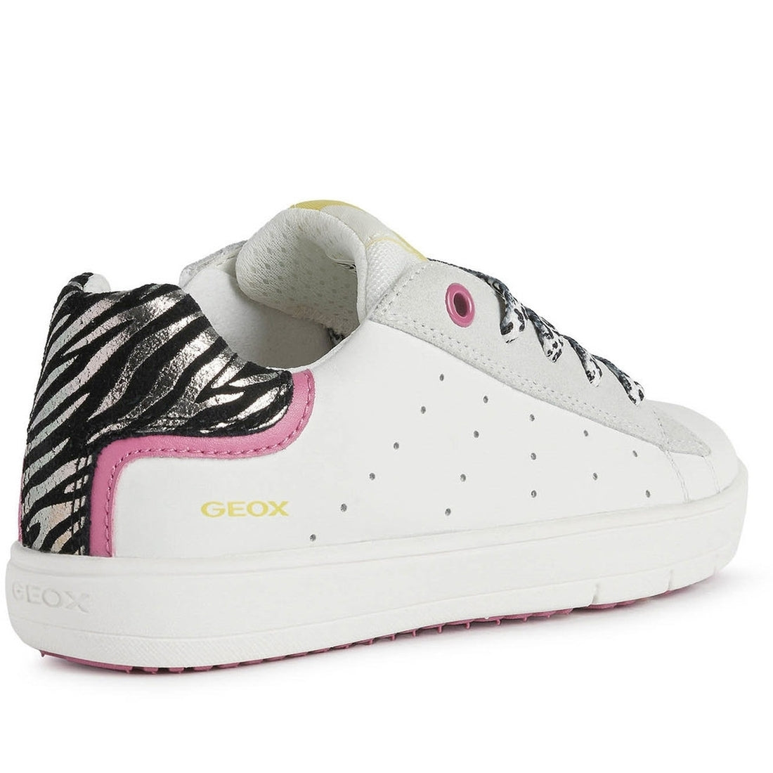 Geox Girls White Pink silenex shoes | Vilbury London