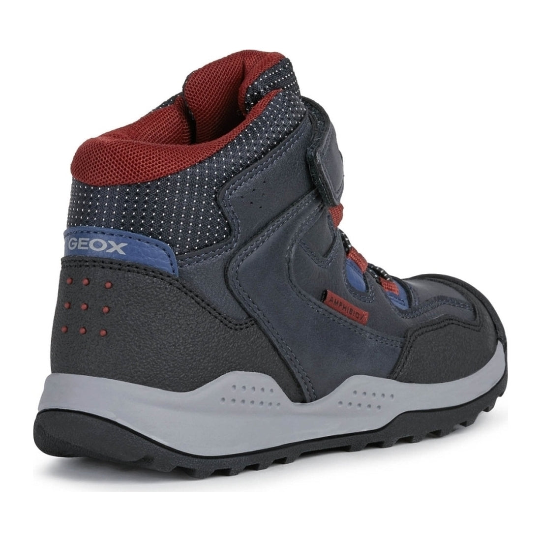 Geox boys Navy Dk Red teram abx booties | Vilbury London